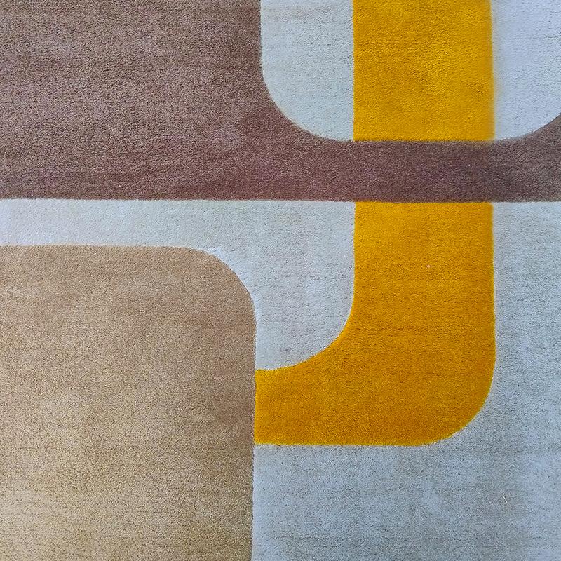1970s Gorgeous Rug by Paracchi Model Twist. Pure wool. Made in Italy In Excellent Condition For Sale In Milano, IT