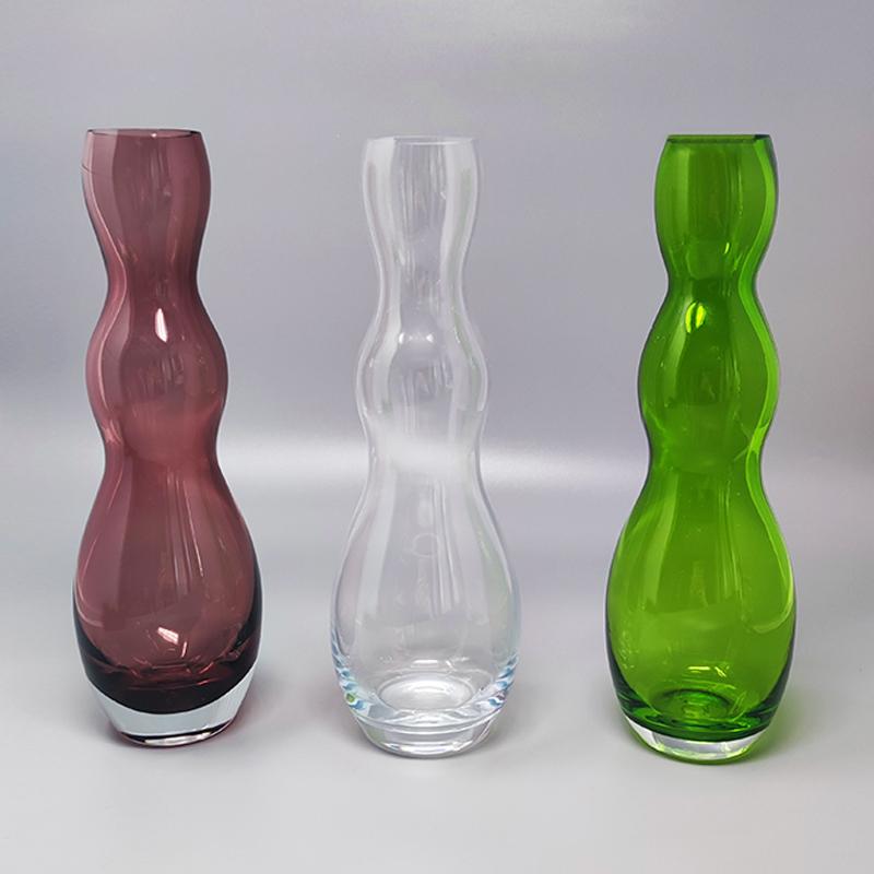 1970 Magnifique ensemble de 3 vases en verre de Murano par Nason.                                  Les articles sont en excellent état  condition. Fait à la main. Fabriqué en Italie
Dimension :
diam 3,14