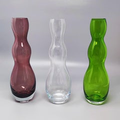 Set of 3 Murano Glass Vases by Carlo Nason, Handmade, Italy, 1970s