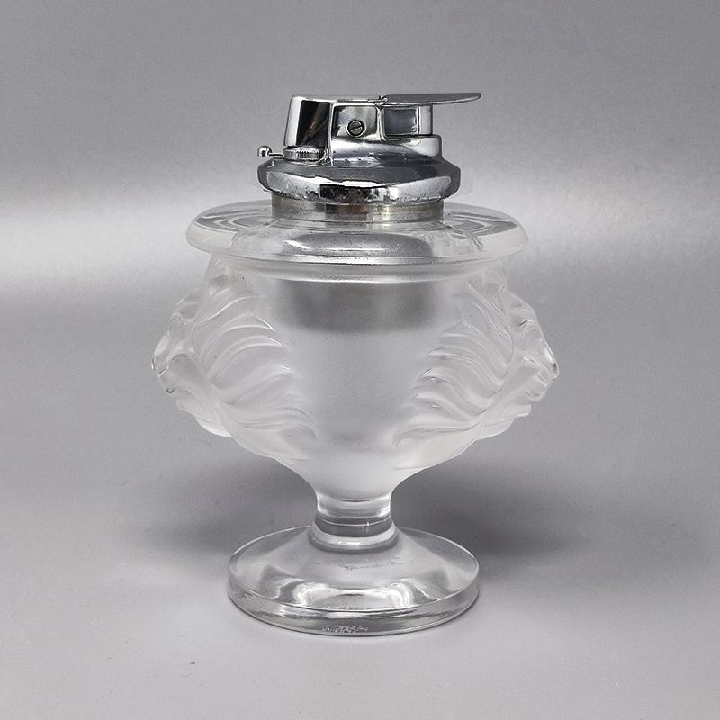 1970s Gorgeous Smoking Set by Lalique, Signed on the Bottom, Made in France In Excellent Condition For Sale In Milano, IT