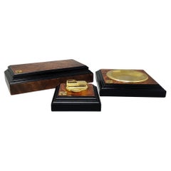 Precioso Juego de Fumar de los Años 70 en Raíz de Thuja de Lujo. Fabricado en Italia