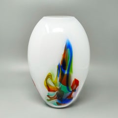 1970s Gorgeous Vase Handcrafted in Murano Glass. Made in Italy