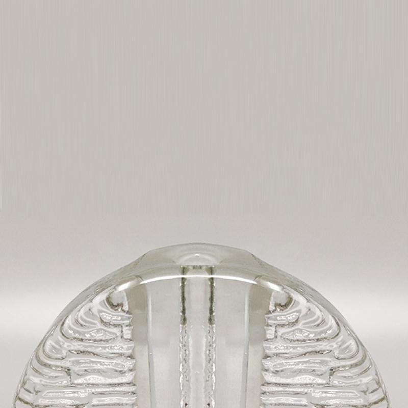 1970s Gorgeous Walther Glass Bullseye Vase by Heiner Düsterhaus. Made in Germany For Sale 1