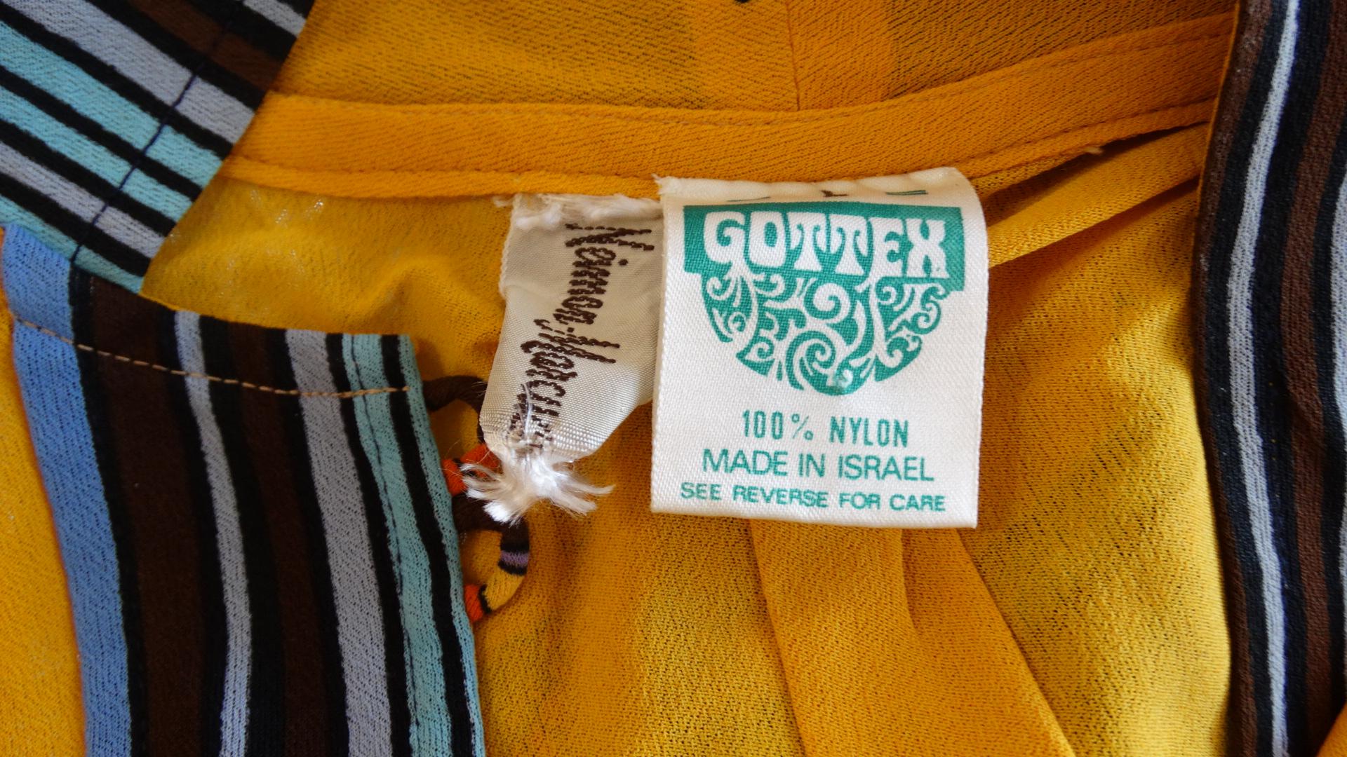 Gottex 1970s Yellow Angel Wing Kaftan Dress For Sale at 1stDibs ...