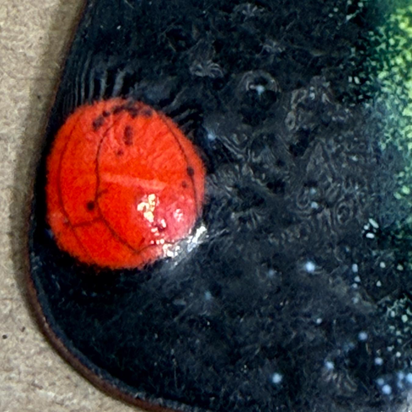 Pendentif en émail vert abstrait Taxco Mexique, années 1970 Bon état - En vente à Chula Vista, CA