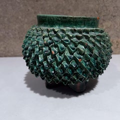 1970s Green Art Pottery Bowl Piña Ceramics Michoacán Mexico