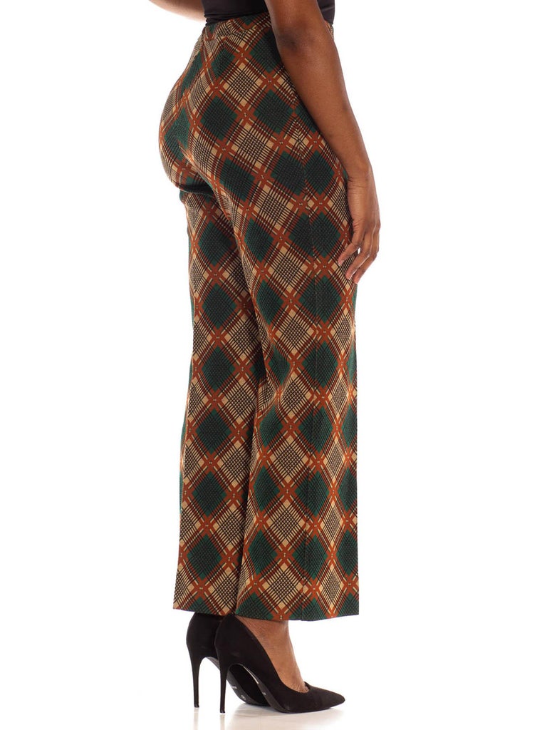 1970s Brown PolyKnit Jean-Style Pants main image 0