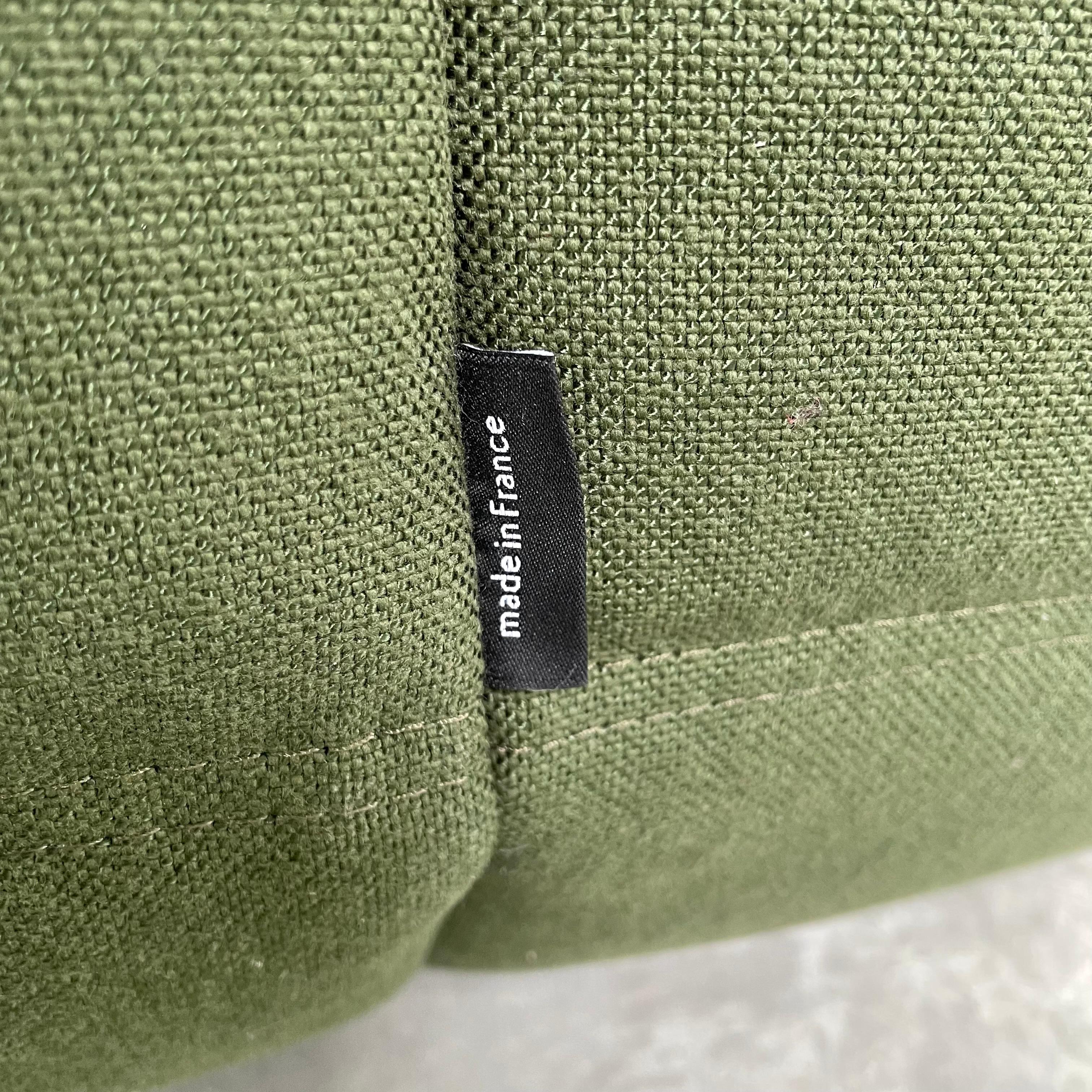 1970s Green Canvas 3 Seater Togo by Ligne Roset 6