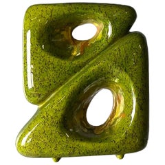 1970s green ceramic by Bertoncello, Italy