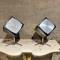 1970s Grundig Cube Box  Design Speaker Set Futuristic Mid Century Modern