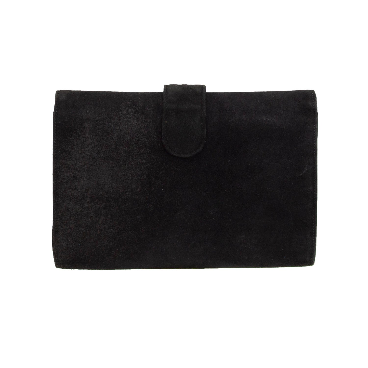 1970s Gucci Black Suede Clutch For Sale at 1stDibs