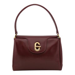 Vintage 1970s Gucci Bordeaux Leather Top Handle Bag