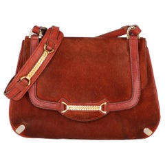 1970S Gucci Bordeaux Suede And Leather Bag