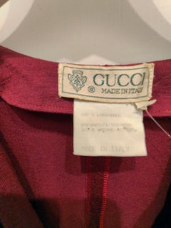 1970s Gucci burgundy blouse size S