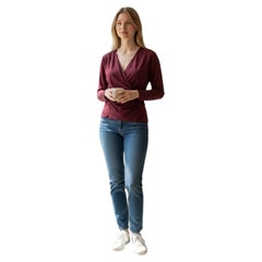 1970s Gucci burgundy blouse size S