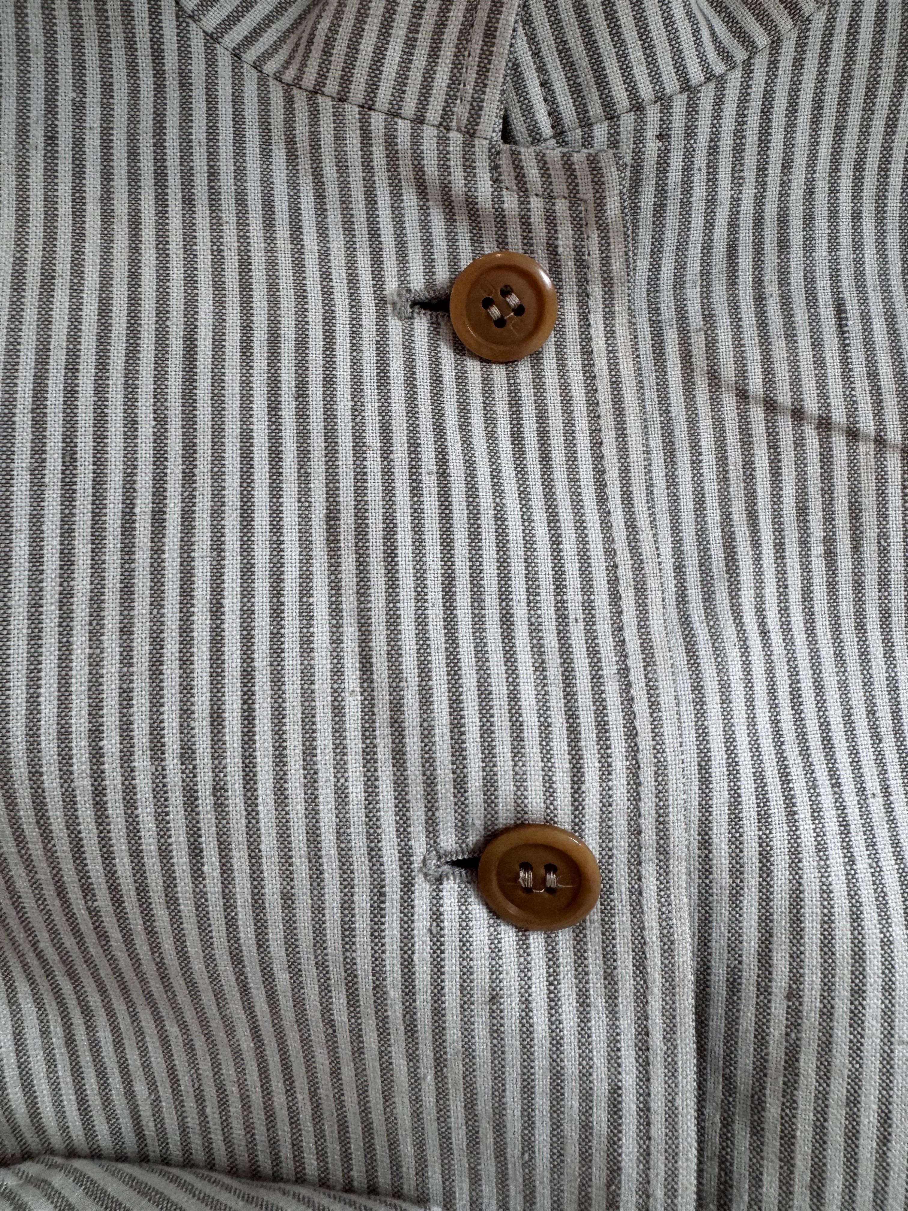 1970s Gucci Cotton Striped Skirt Set For Sale 5