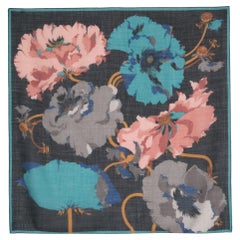 1970s Gucci FloralPrint Wool Scarf