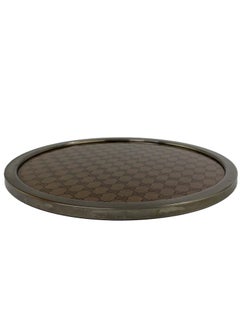 1970s Gucci GG Monogram Round Acrylic Serving Tray