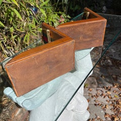 1970s Gucci Gold Plated Snaffle Bit Leather Bookends - a Pair