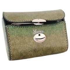 1970s Gucci Green Leather Mini Pic-Nic Travel Set