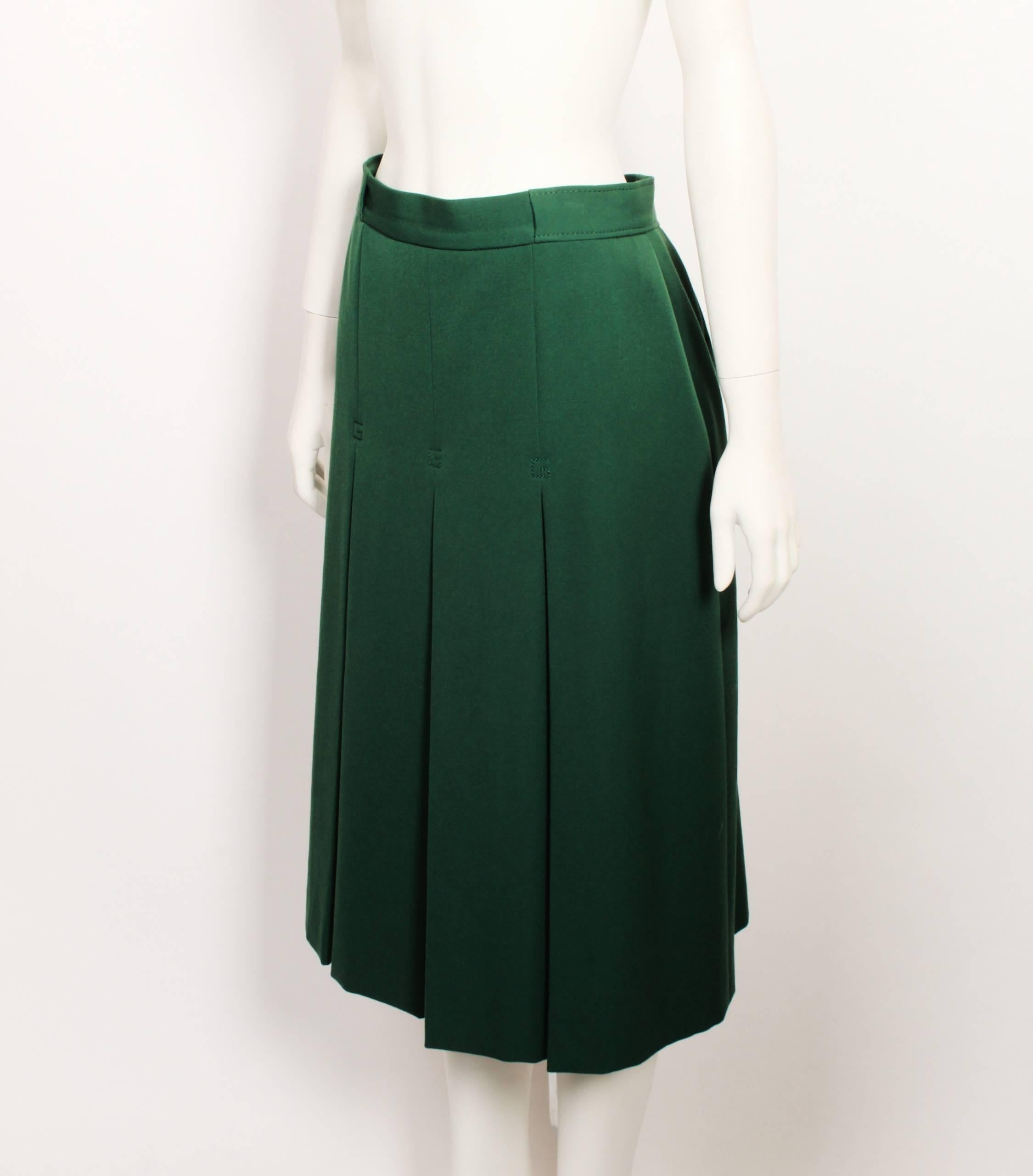 twill skirt over pleated skir