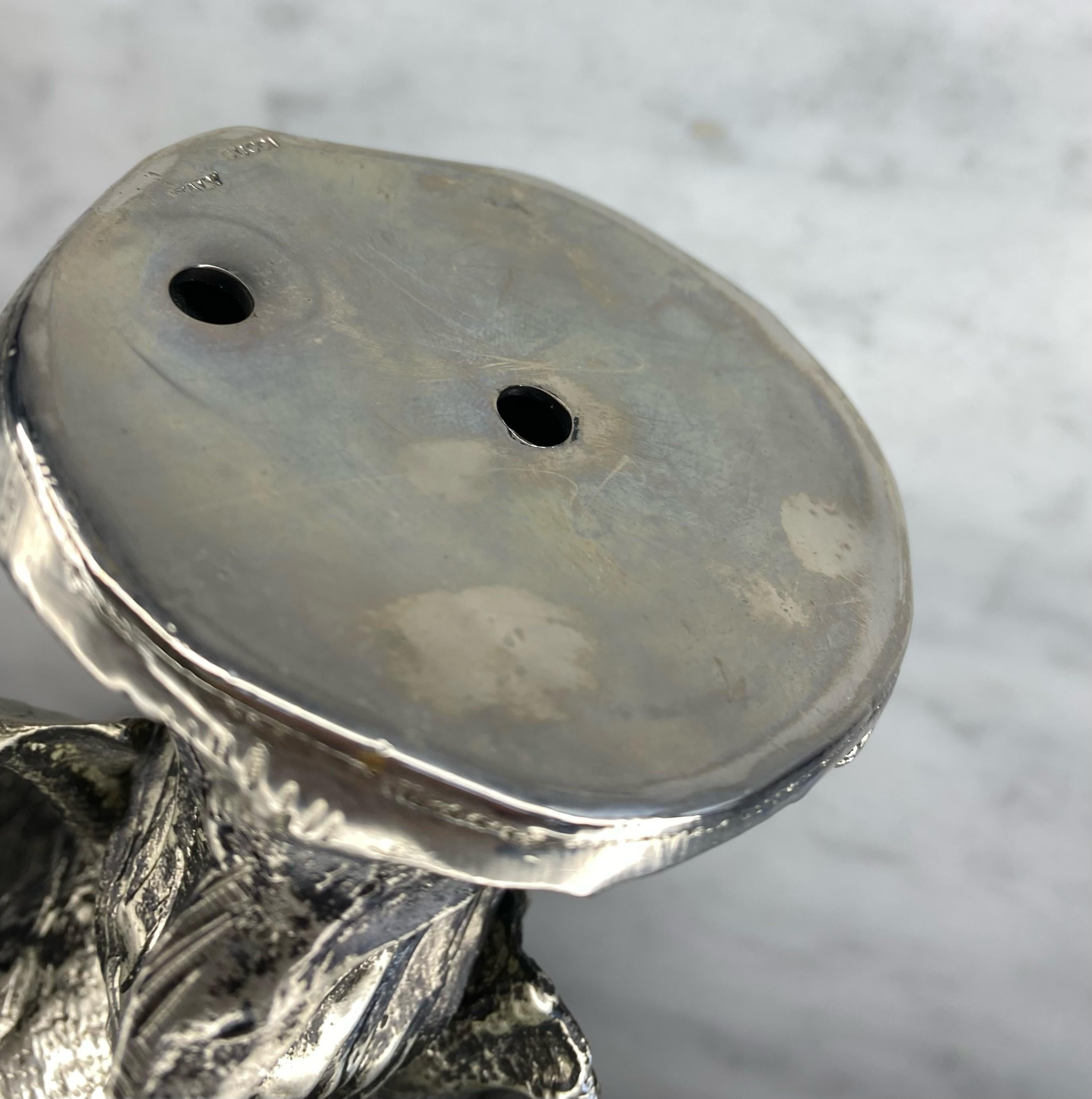 Women's or Men's 1970s Gucci Mallard Duck Figural Metal Sculpture Pair For Sale