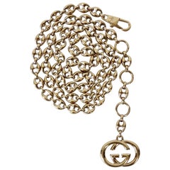 1970s Gucci Mariner Link Chain Logo Belt  