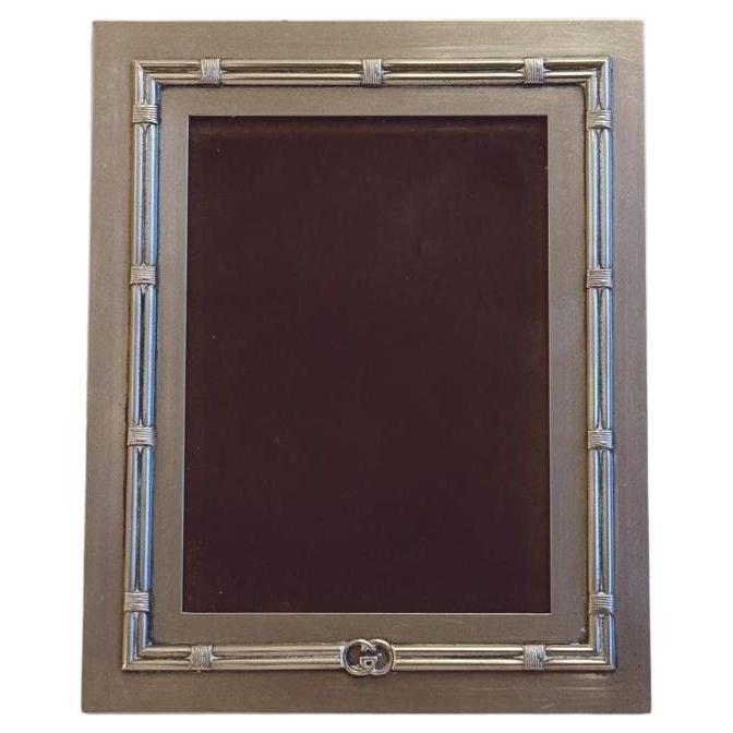 Gucci Photo Frame, Horsebit, Silverplate, Brass, Signed at 1stDibs
