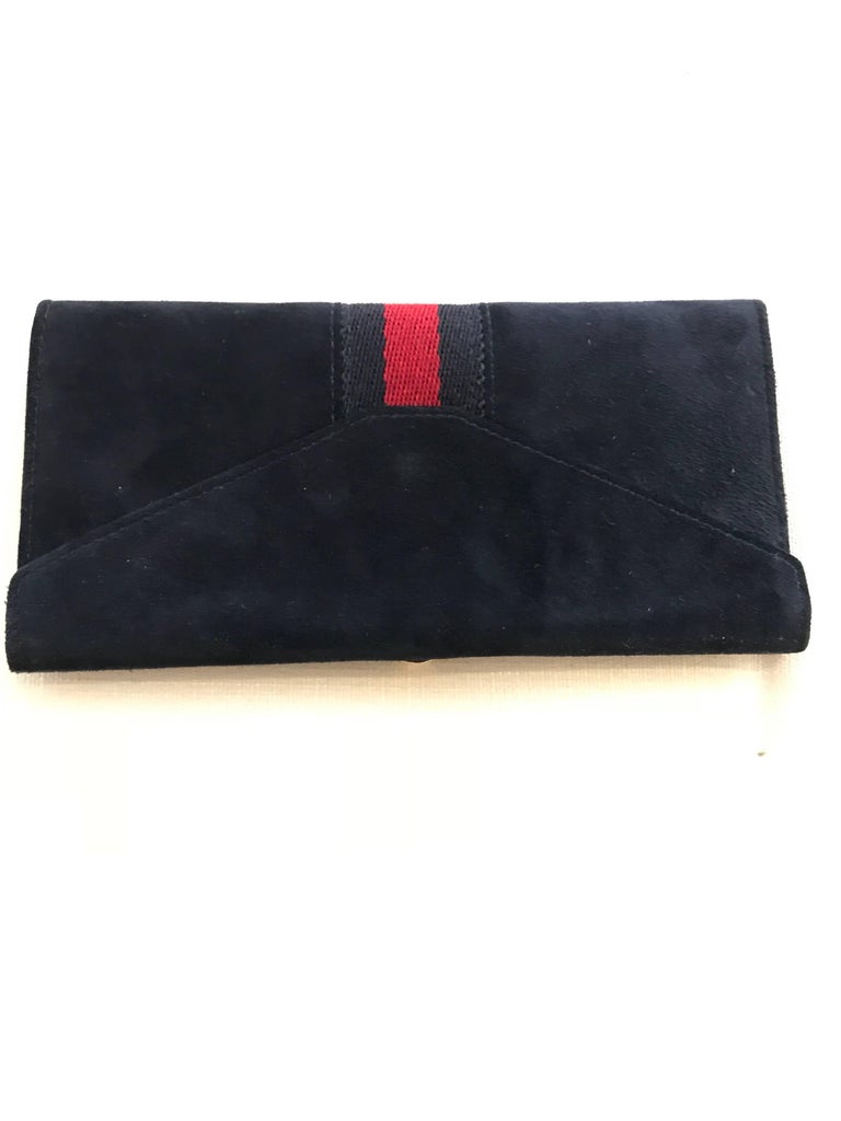 GUCCI 70s Navy Micro GG Monogram Wallet — Garment