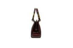 1970s Gucci Oxblood Leather Handbag