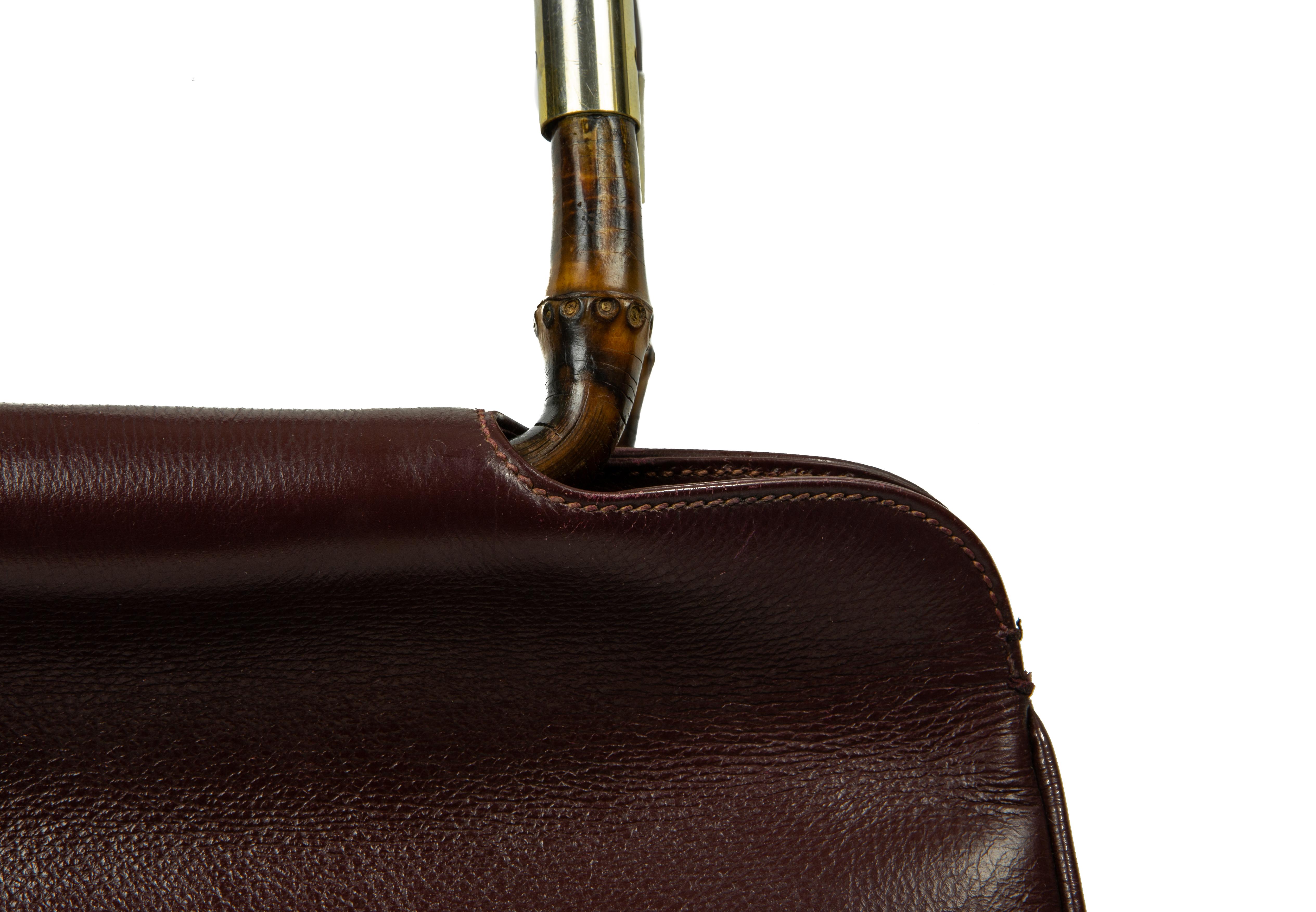 oxblood leather purse