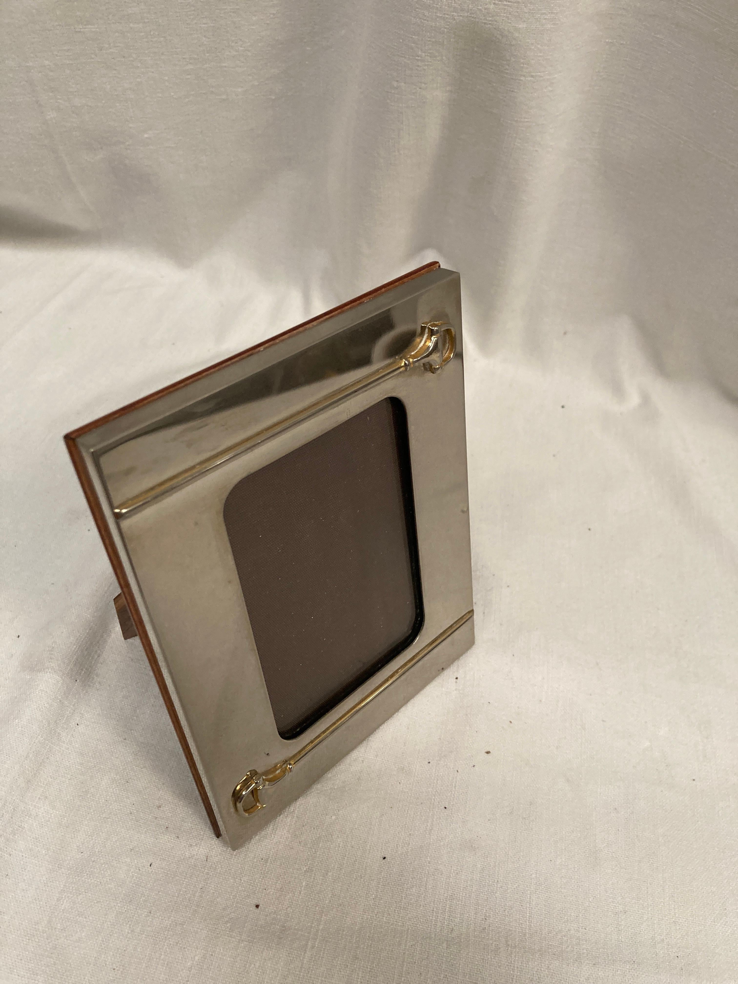 Silver Plate 1970's Gucci picture frame For Sale