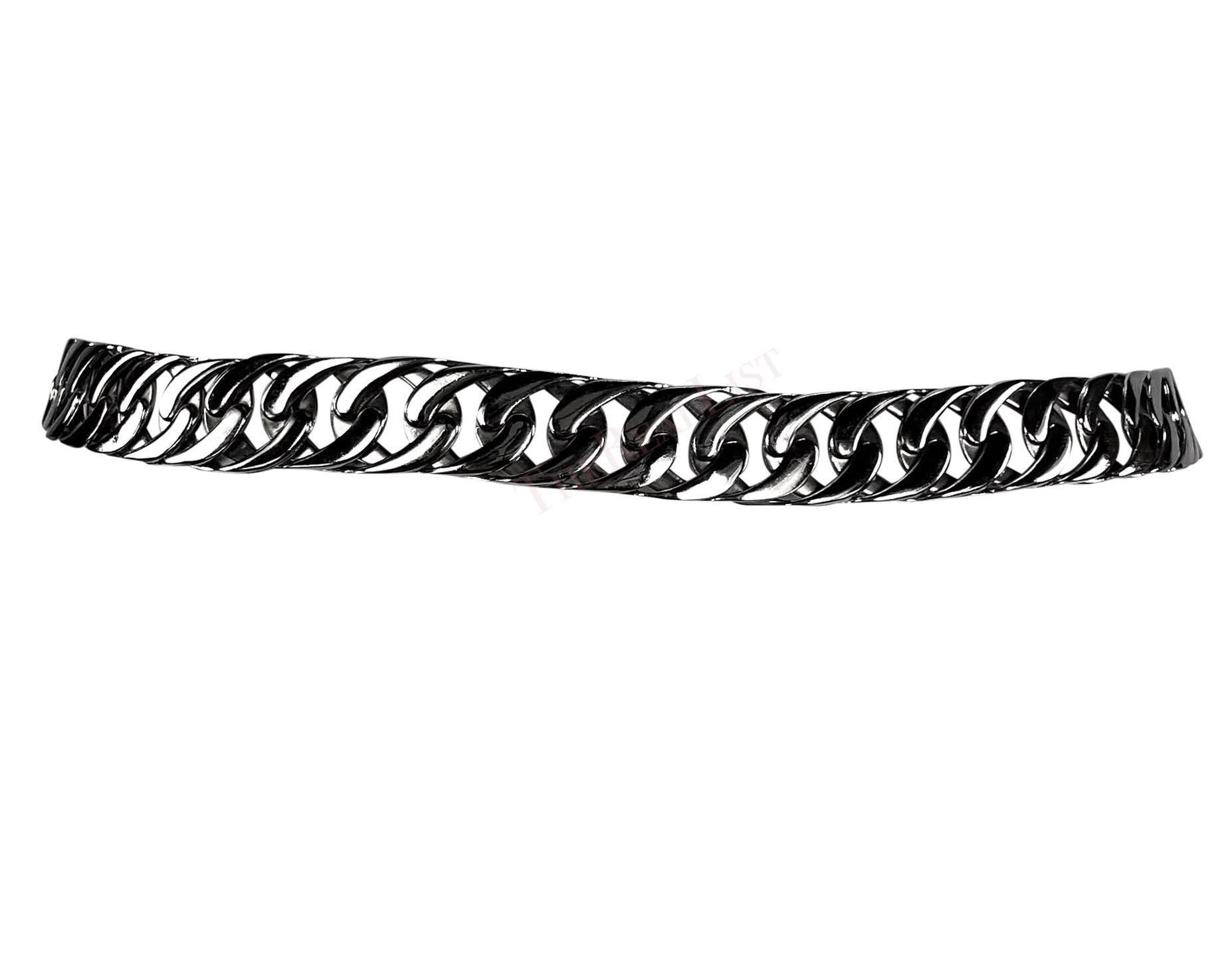 Women's 1970s Gucci Silver-Tone Metal Chain Link Waist Belt For Sale