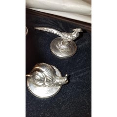 1970s Gucci Silverplate Place Card Holders, Set of 6