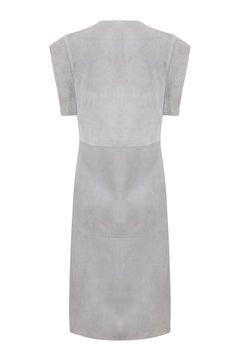 1970s Gucci Soft Grey Suede Dress