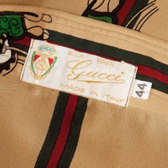1970s Gucci Vintage Silk Equestrian Blouse