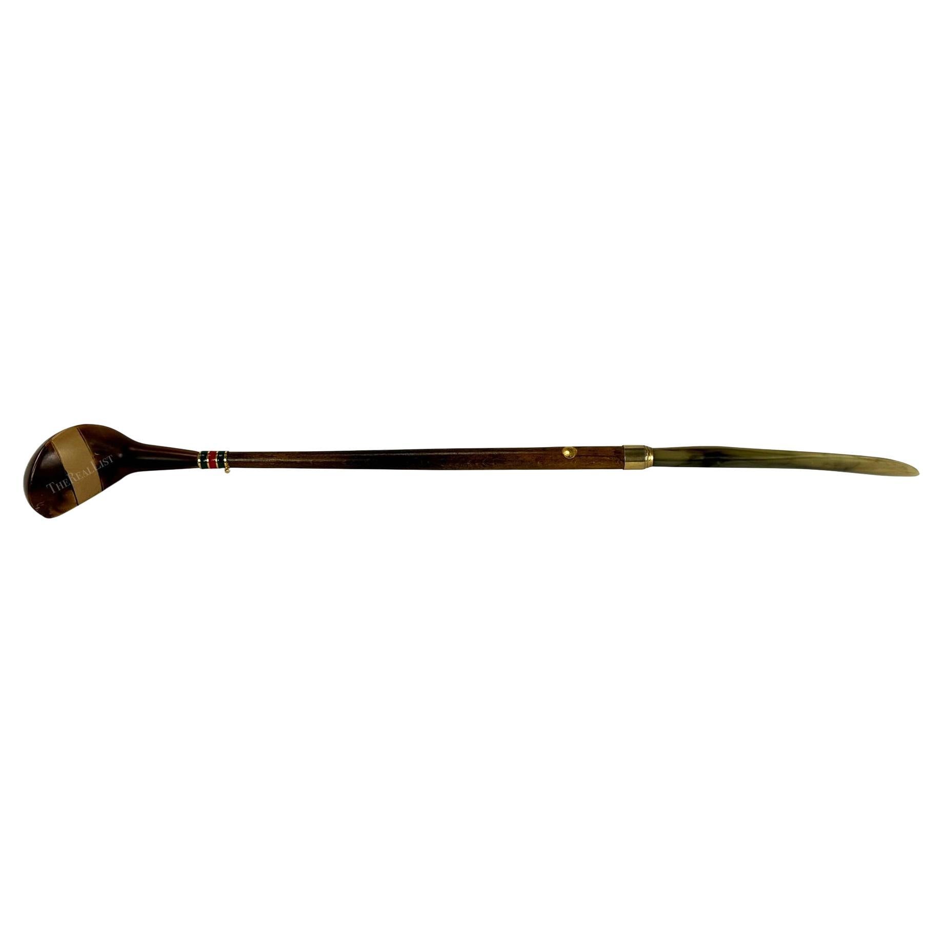 1970s Gucci Wood Golf Club Long Shoe Horn  For Sale 1