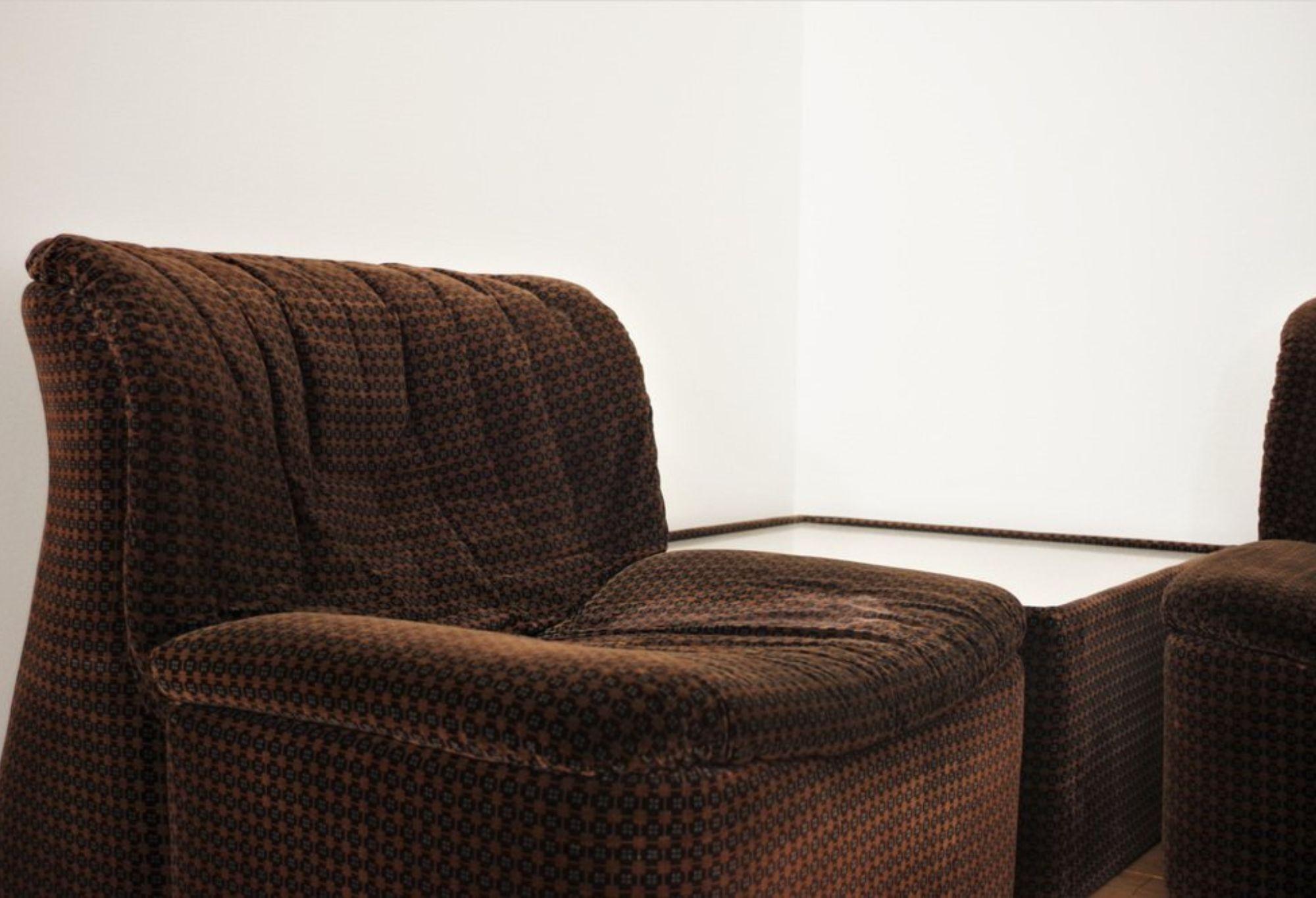 1970er Guido Fareschini Emmetre Lounge Set für Mariani - 3 Sessel & Tisch im Angebot 6