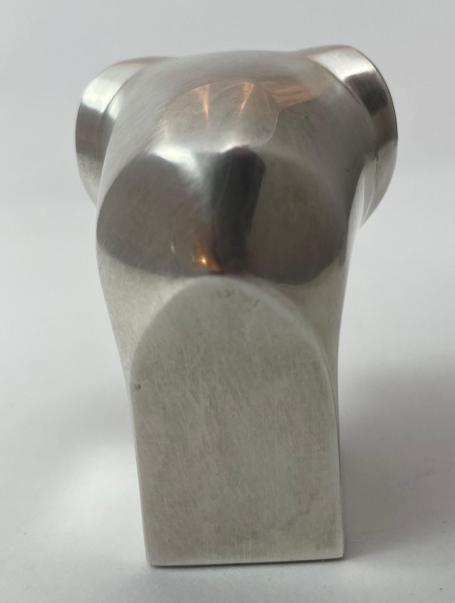 1970s Gunnar Cyrén for Dansk Silver Plate Elephant Figurine Paperweight For Sale 8
