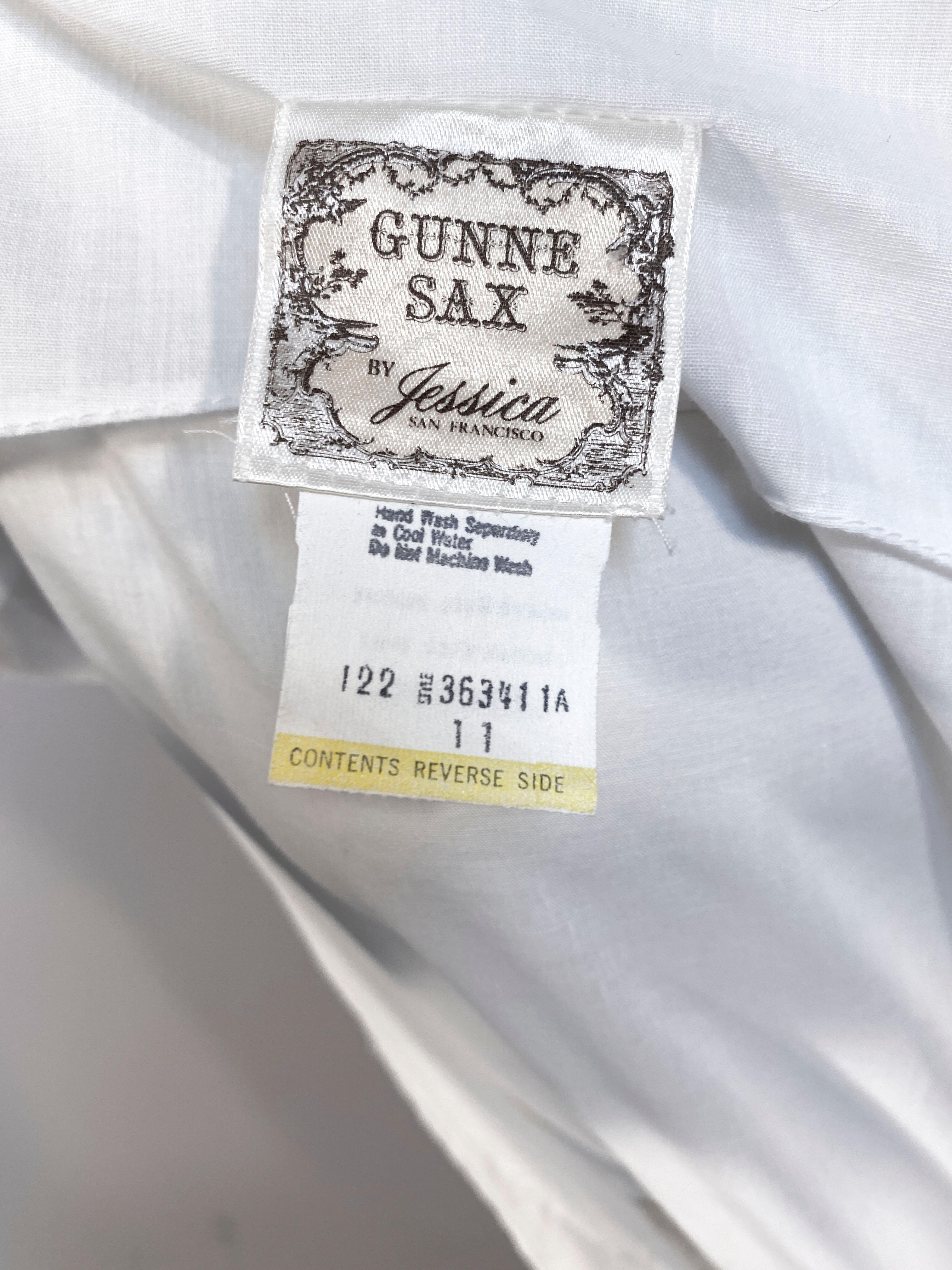 1970s Gunne Sax White Cotton Cottage Dress 2
