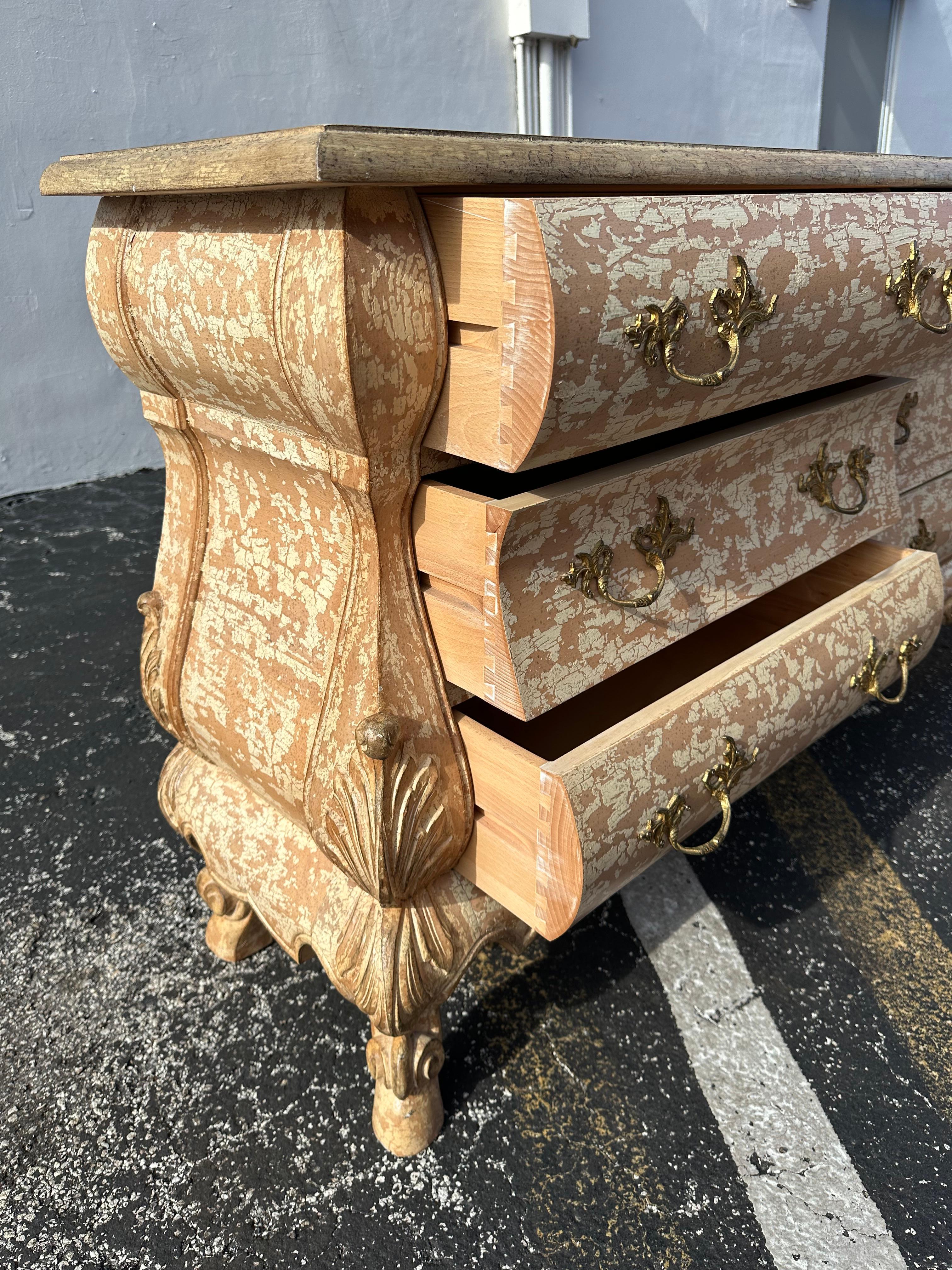 1970s Gustavian Style Spanish Rustic Distressed Vintage Dresser Chests, Set of 2 For Sale 6