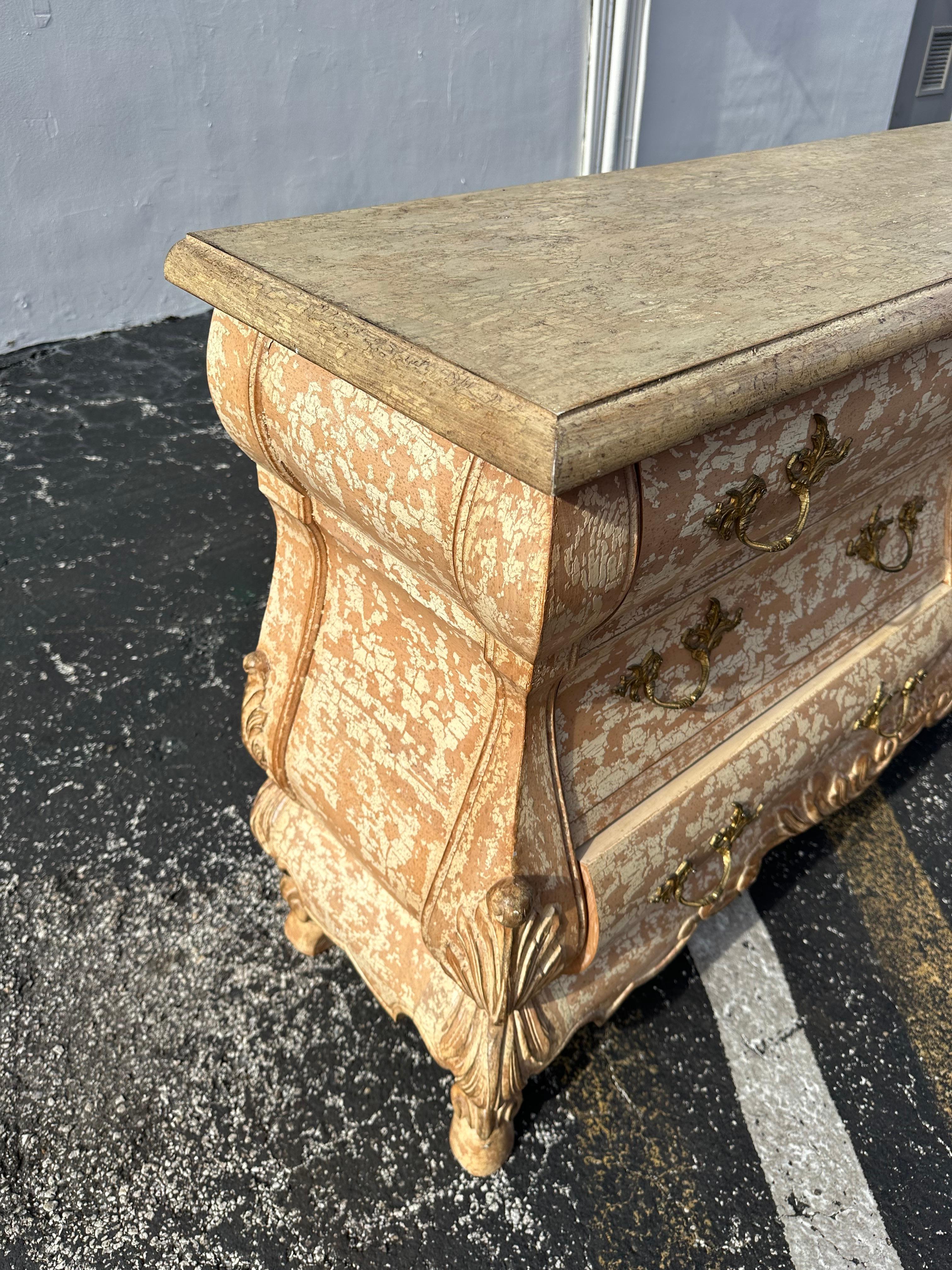 1970s Gustavian Style Spanish Rustic Distressed Vintage Dresser Chests, Set of 2 For Sale 7