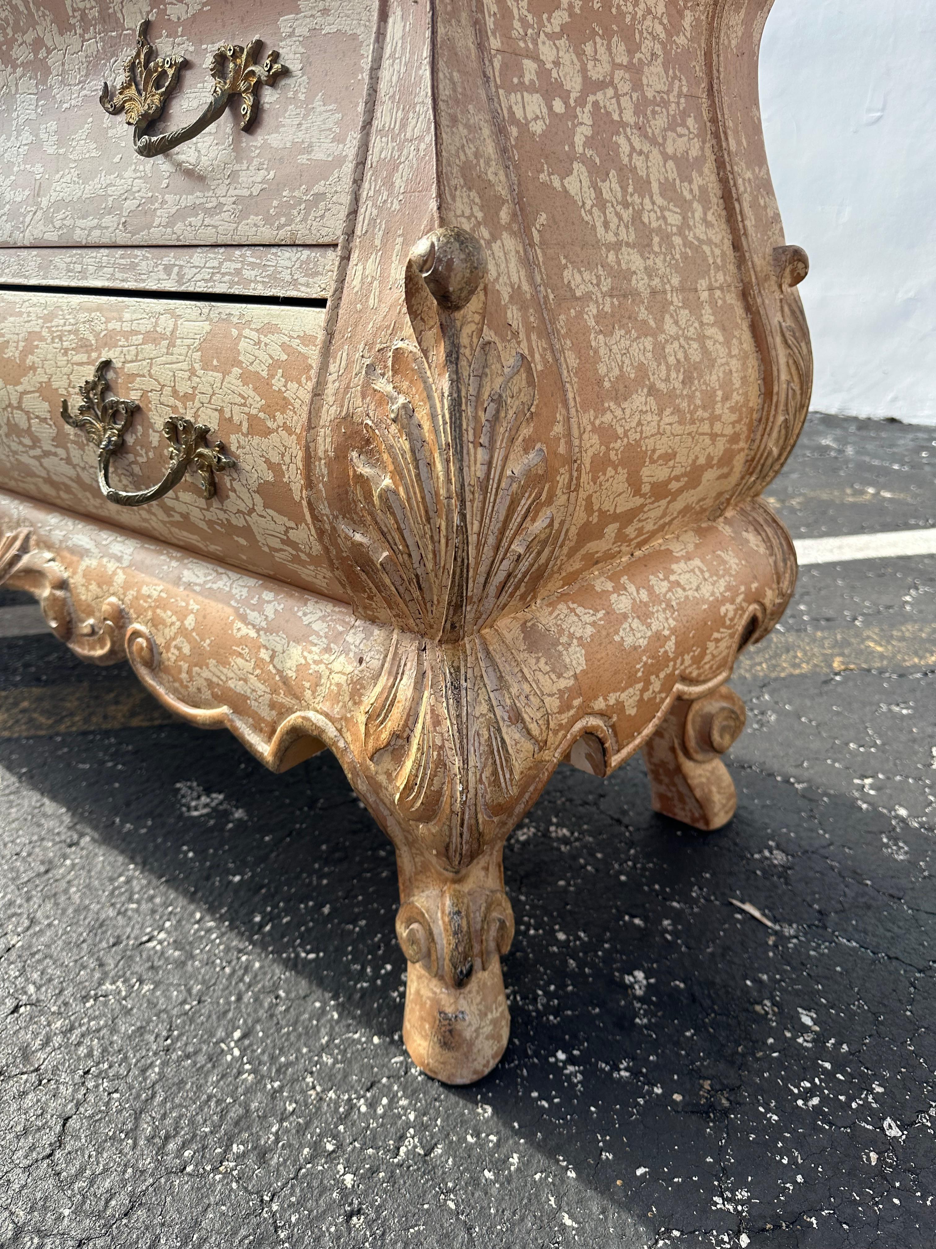 1970s Gustavian Style Spanish Rustic Distressed Vintage Dresser Chests, Set of 2 For Sale 8