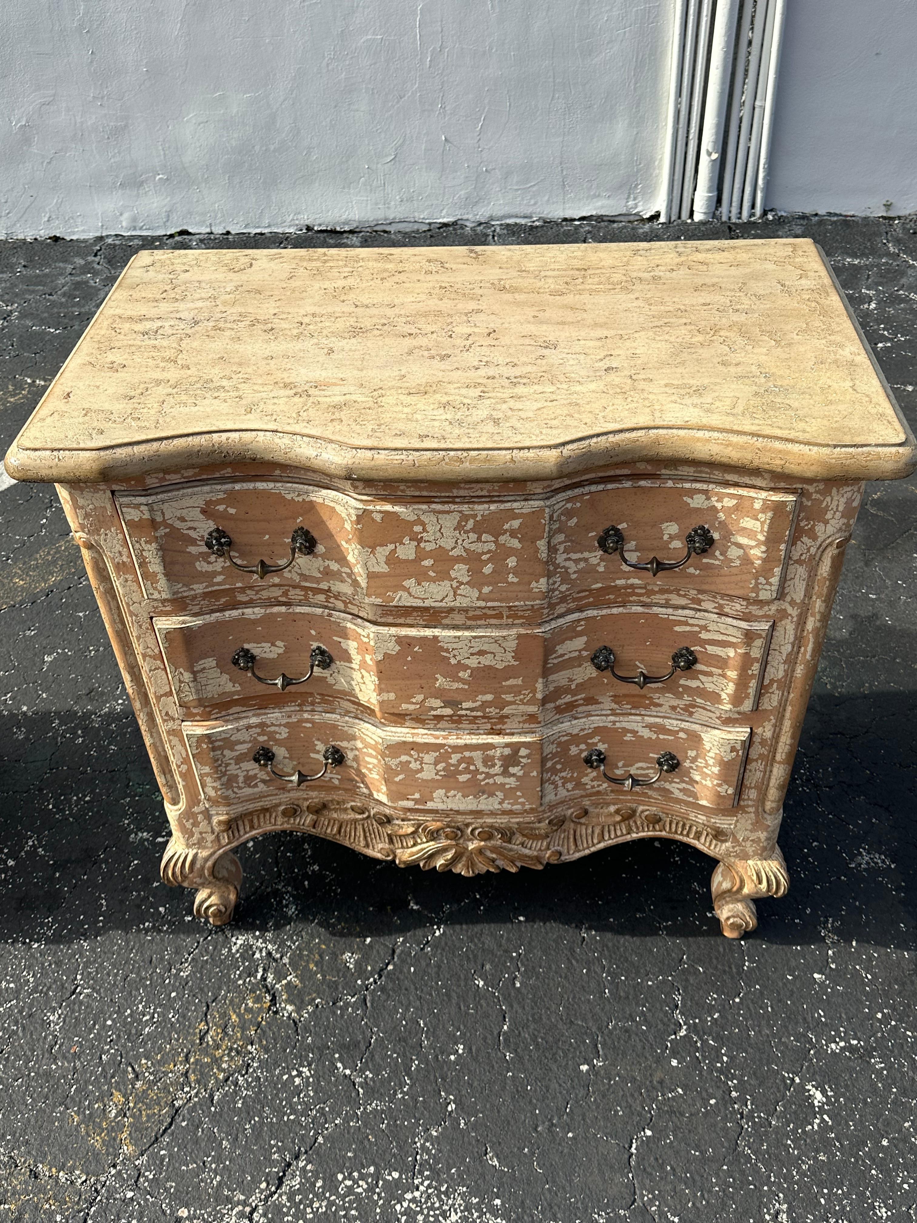 1970s Gustavian Style Spanish Rustic Distressed Vintage Dresser Chests, Set of 2 For Sale 11