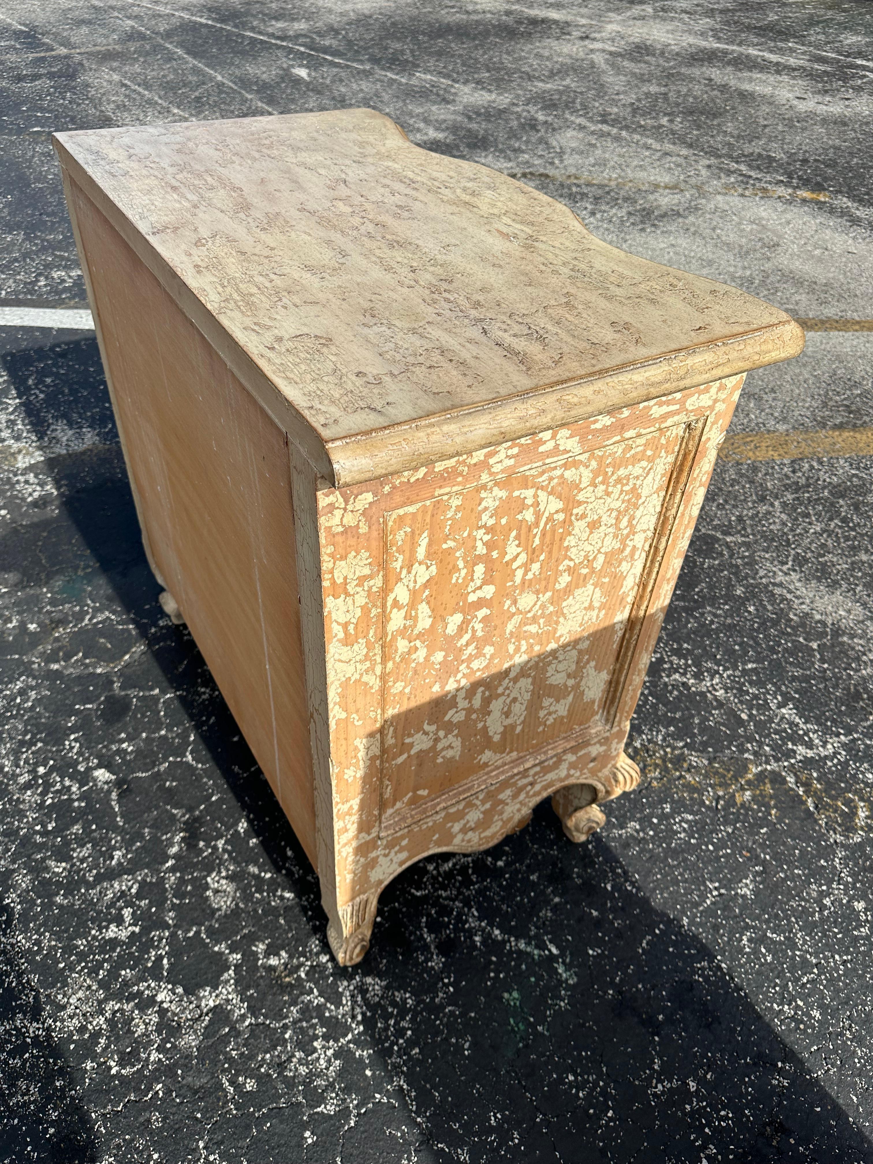 1970s Gustavian Style Spanish Rustic Distressed Vintage Dresser Chests, Set of 2 For Sale 12