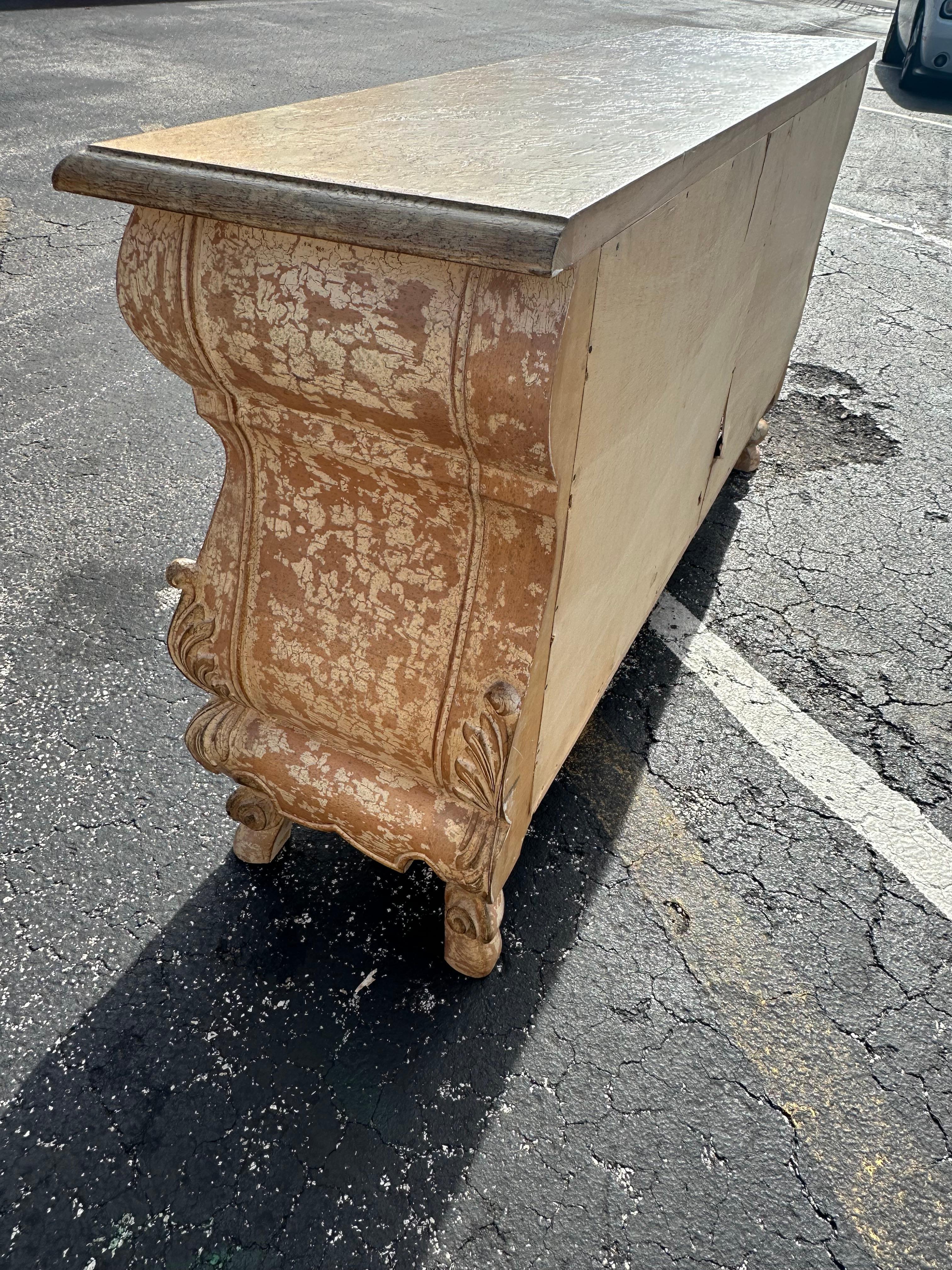 1970s Gustavian Style Spanish Rustic Distressed Vintage Dresser Chests, Set of 2 For Sale 13