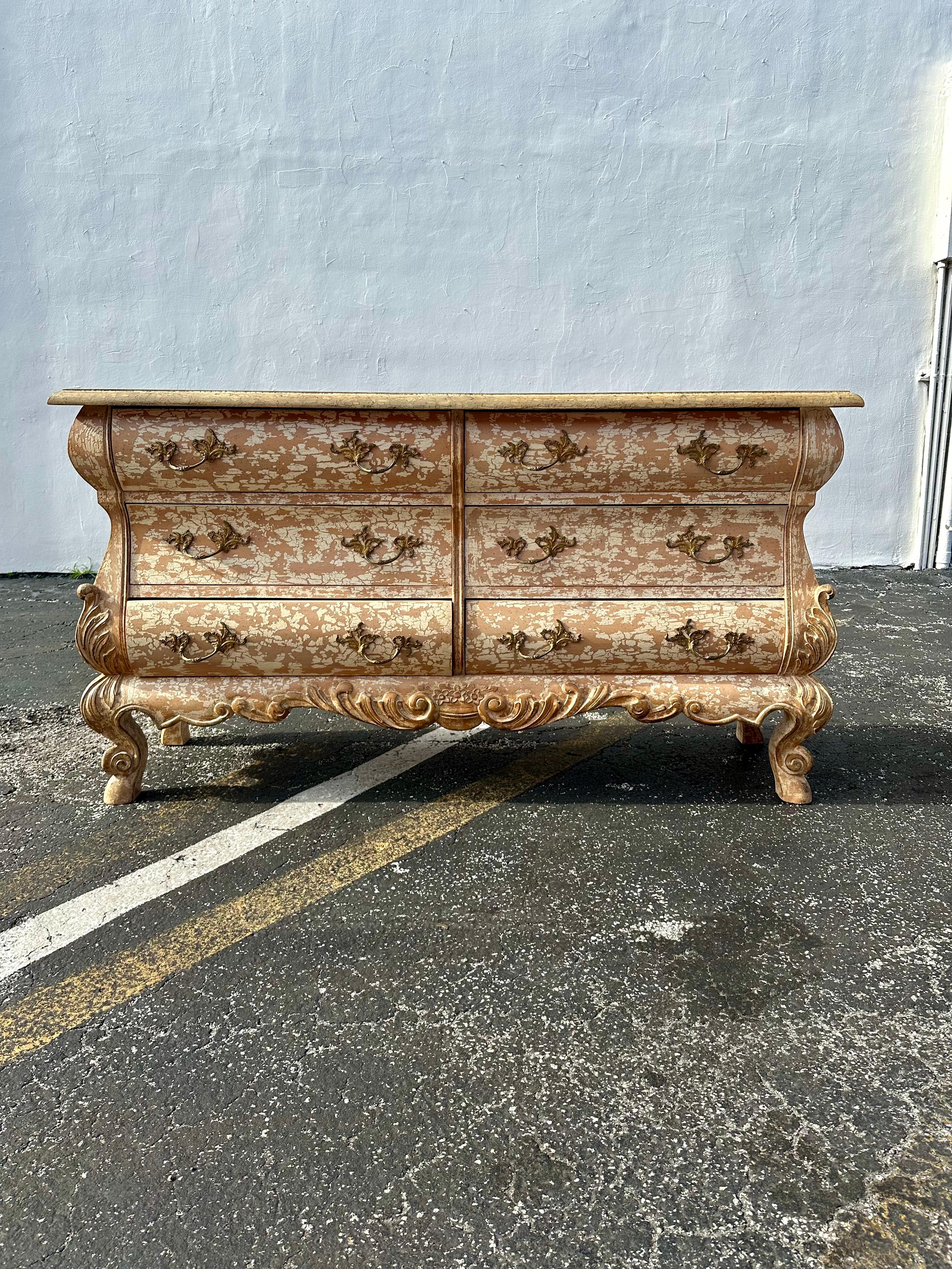 1970s Gustavian Style Spanish Rustic Distressed Vintage Dresser Chests, Set of 2 For Sale 2