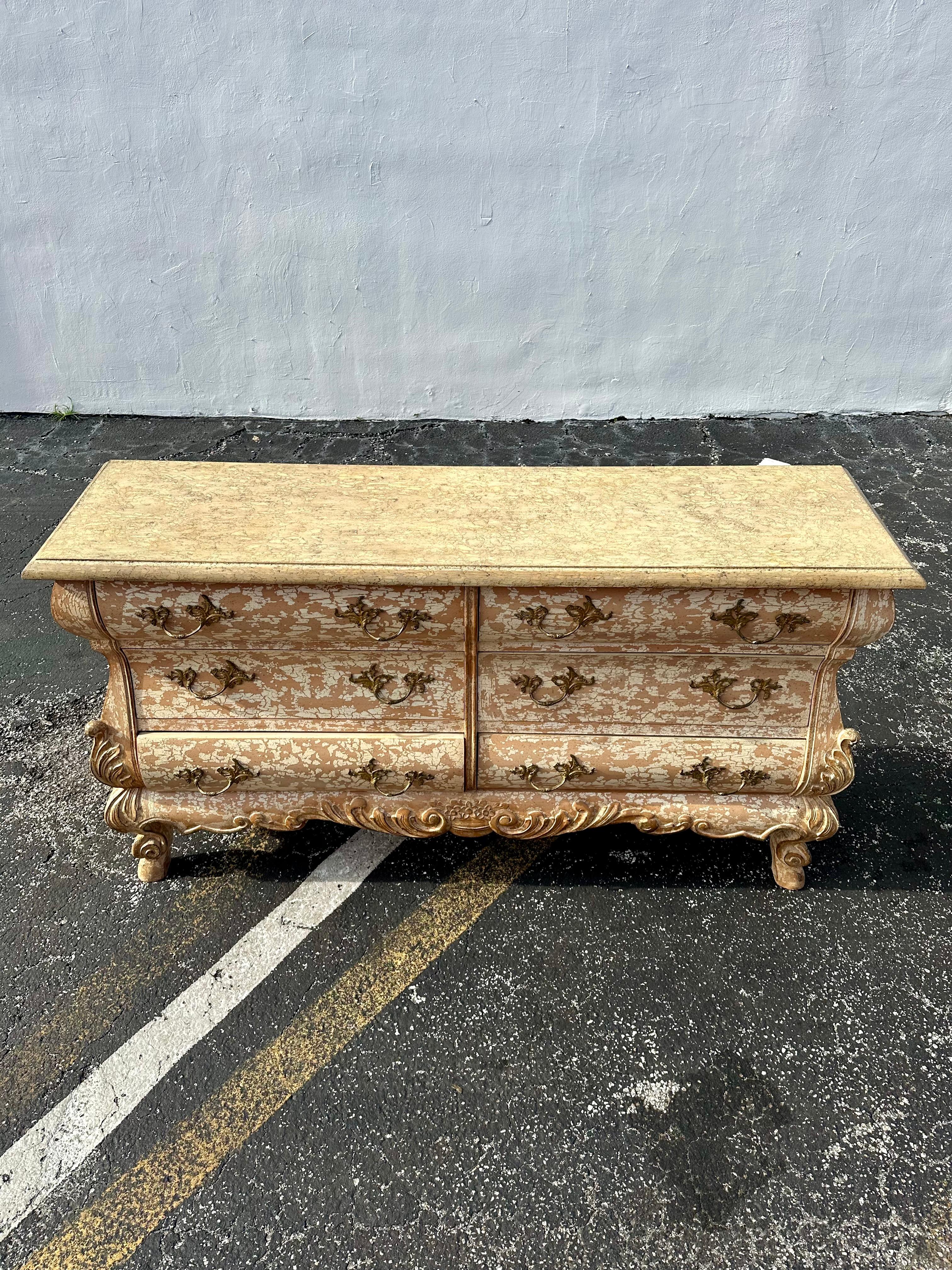 1970s Gustavian Style Spanish Rustic Distressed Vintage Dresser Chests, Set of 2 For Sale 4