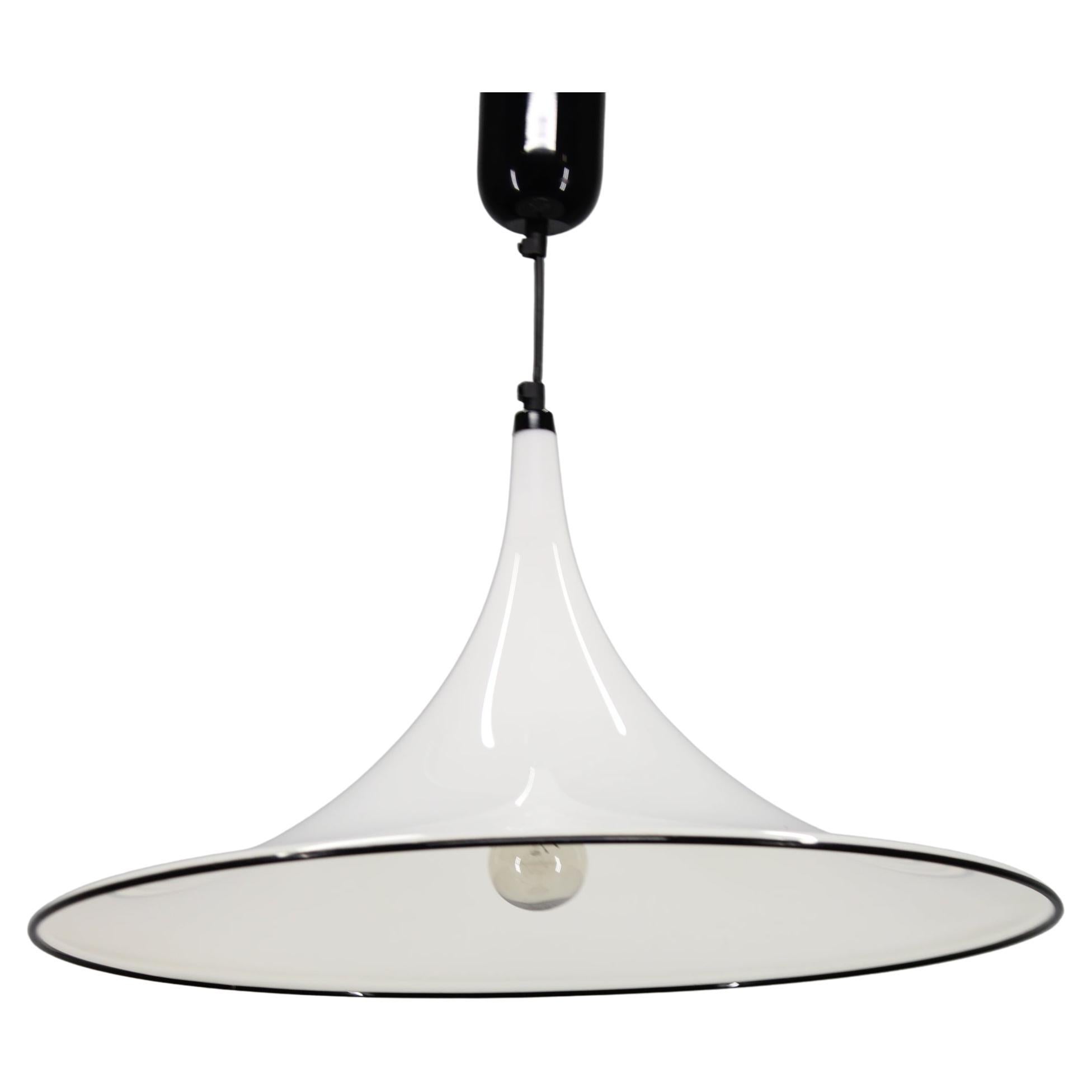 1970s Guzzini "Trumpet" Pendant Lamp by Meblo, Italy