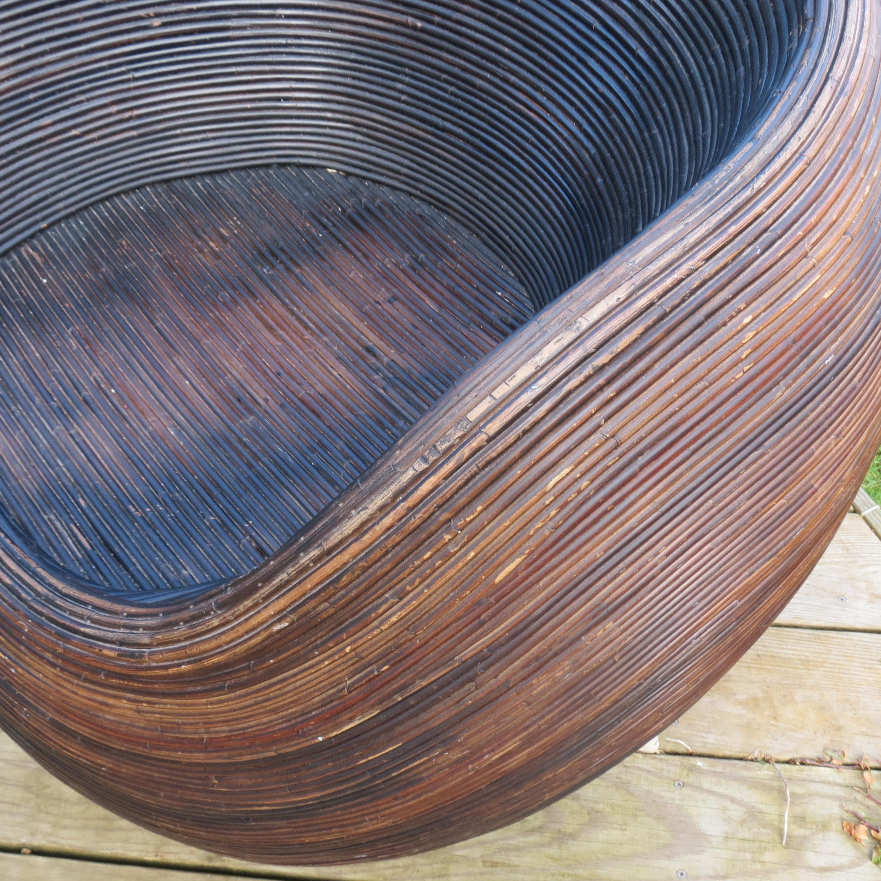 1970s Habitat Garden Rattan Spherical Chair 3